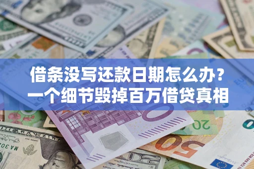 济南借条没写还款日期怎么办？一个细节毁掉百万借贷真相